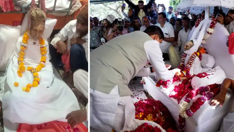 Last rites: सियाराम बाबा का भट्याण आश्रम पर अंतिम संस्कार, लाखों की संख्या में पहुंचे श्रद्धालु